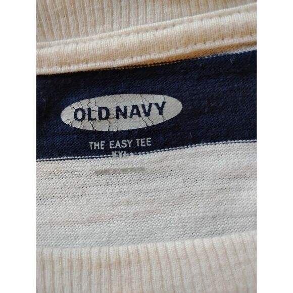 Old Navy, The Easy Tee Women's Size XXL Blue & White Stripped Long Sleeved Tee - Picture 6 of 9